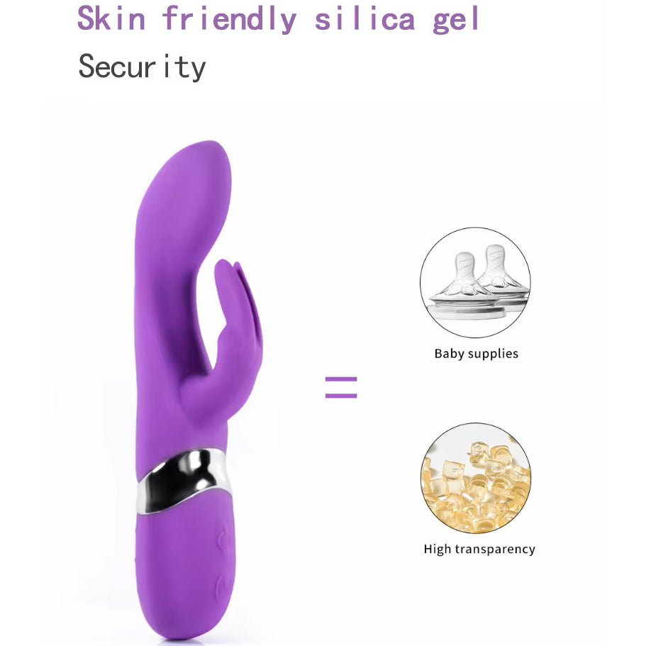 Dual Vibration Female Vagina Clitoris Silicone Rabbit Vibrators Sex Toys - Lovetoys wholesales shop
