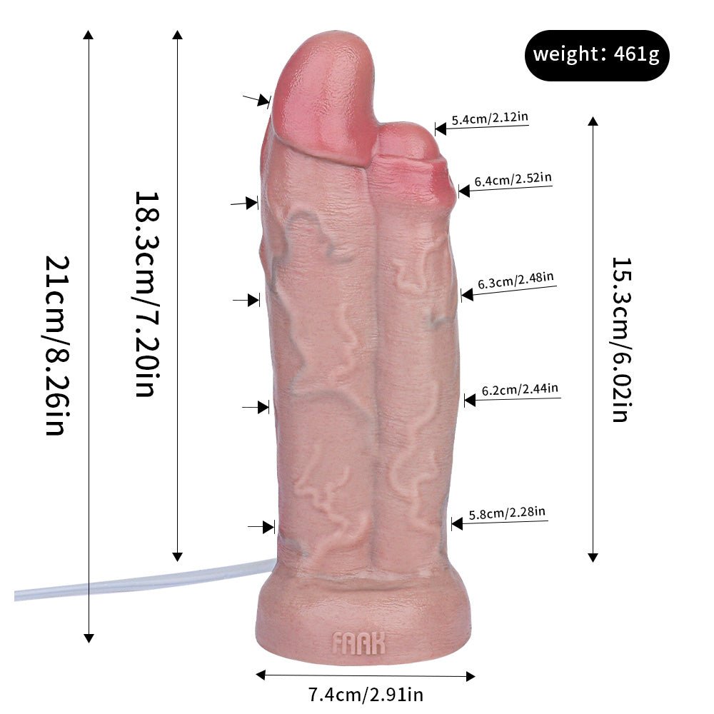 Ejaculation Realistic Double Penis - Lovetoys wholesales shop