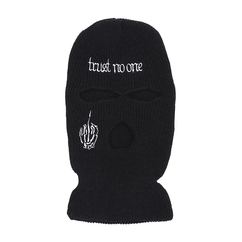 Fashion Letter Embroidered Three Hole Hat Knit Pullover Hat - Lovetoys wholesales shop