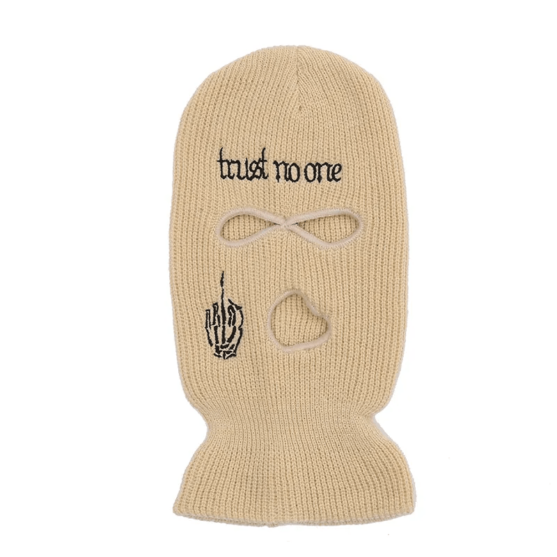 Fashion Letter Embroidered Three Hole Hat Knit Pullover Hat - Lovetoys wholesales shop