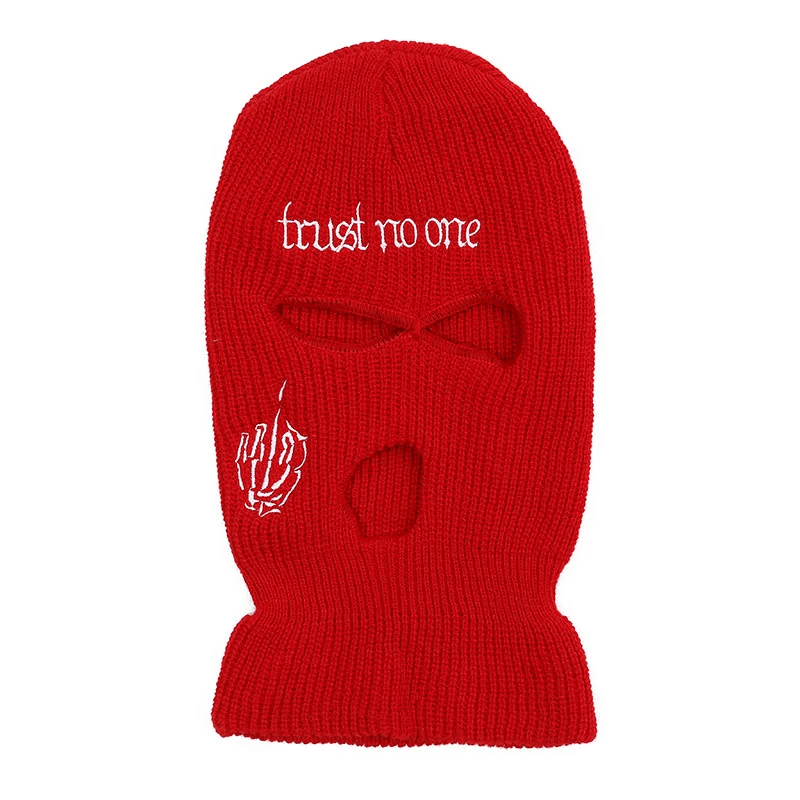 Fashion Letter Embroidered Three Hole Hat Knit Pullover Hat - Lovetoys wholesales shop