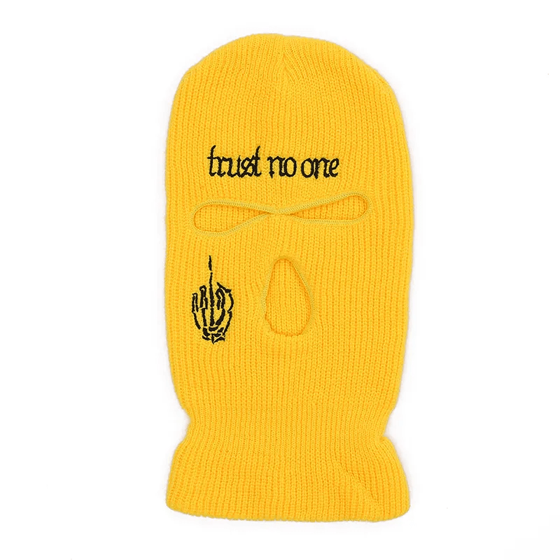 Fashion Letter Embroidered Three Hole Hat Knit Pullover Hat - Lovetoys wholesales shop