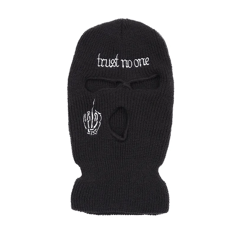 Fashion Letter Embroidered Three Hole Hat Knit Pullover Hat - Lovetoys wholesales shop