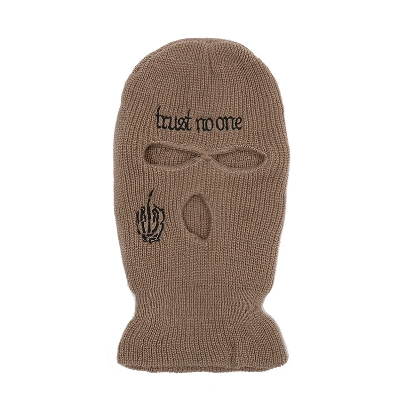 Fashion Letter Embroidered Three Hole Hat Knit Pullover Hat - Lovetoys wholesales shop