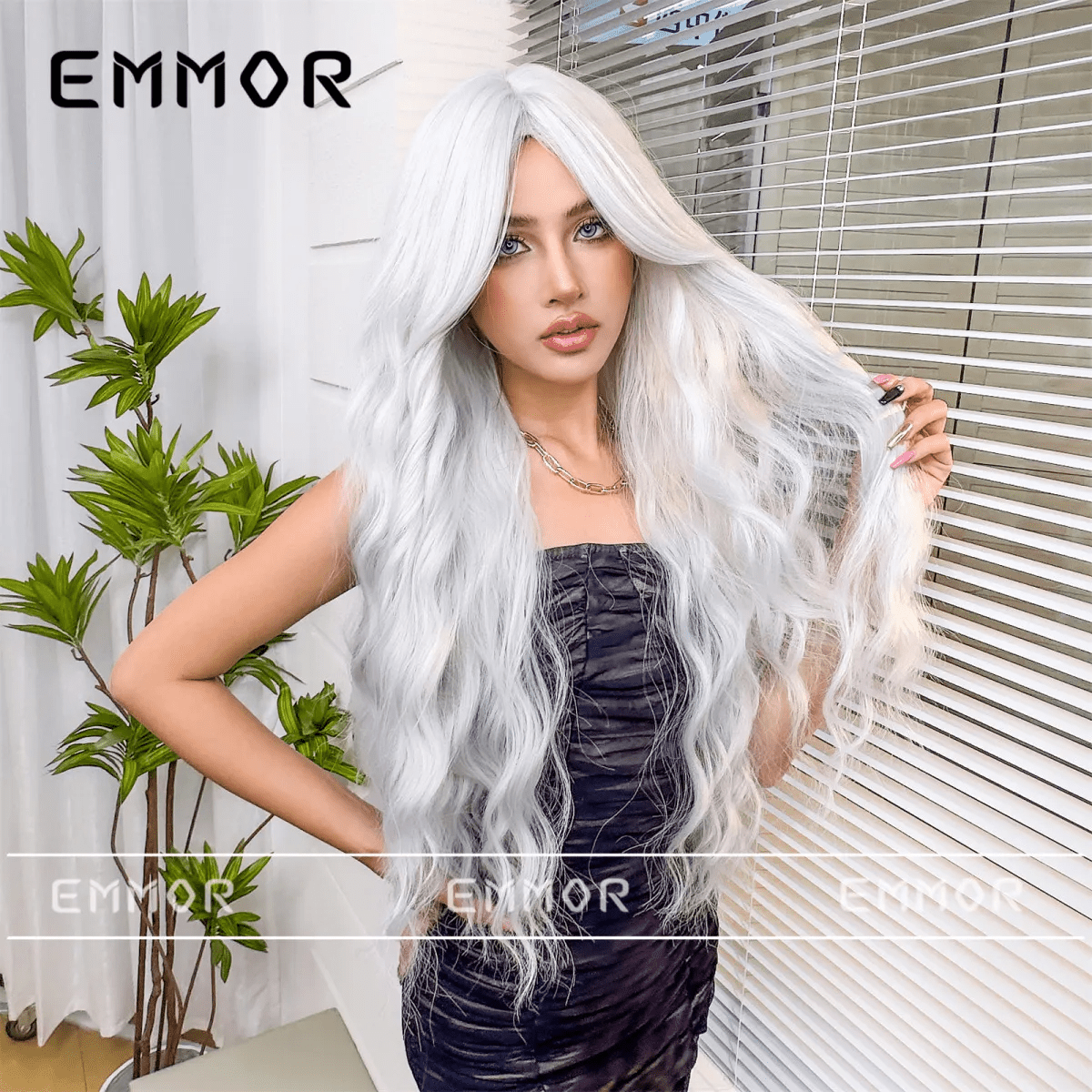 Fashion Silver Long Curly Hair Wig - Lovetoys wholesales shop