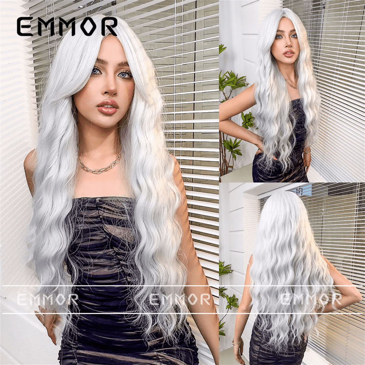 Fashion Silver Long Curly Hair Wig - Lovetoys wholesales shop