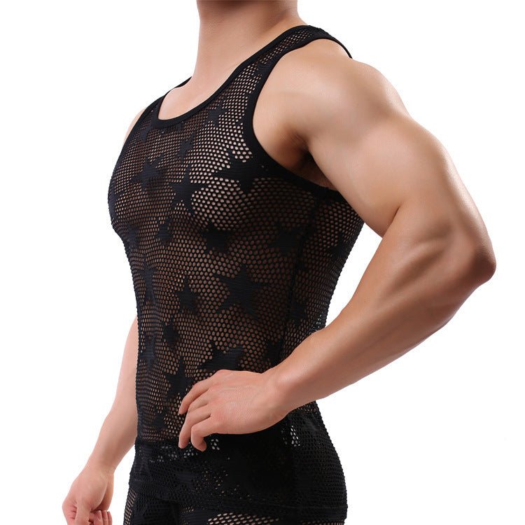 Fashion Star Pattern Breathable Nigthwear Vest - Lovetoys wholesales shop