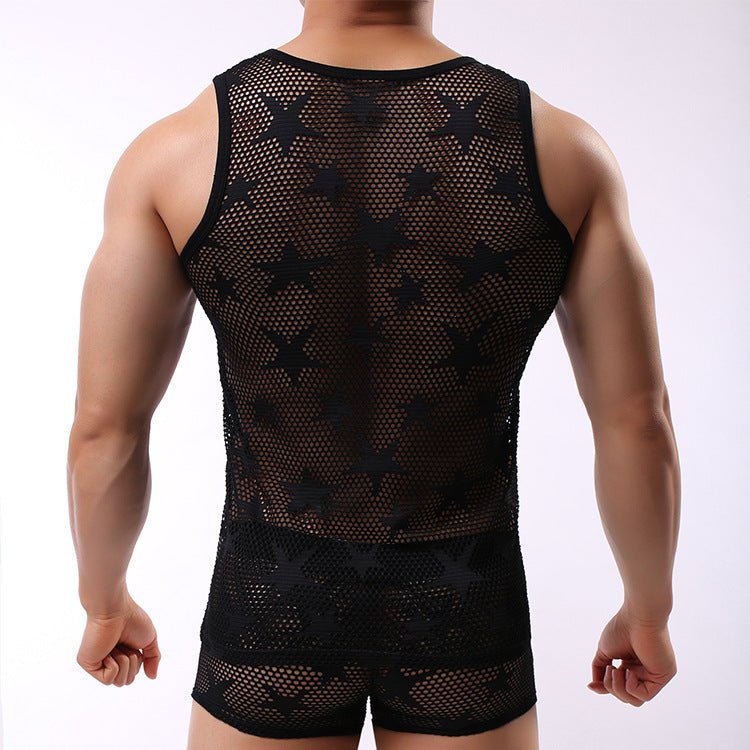 Fashion Star Pattern Breathable Nigthwear Vest - Lovetoys wholesales shop