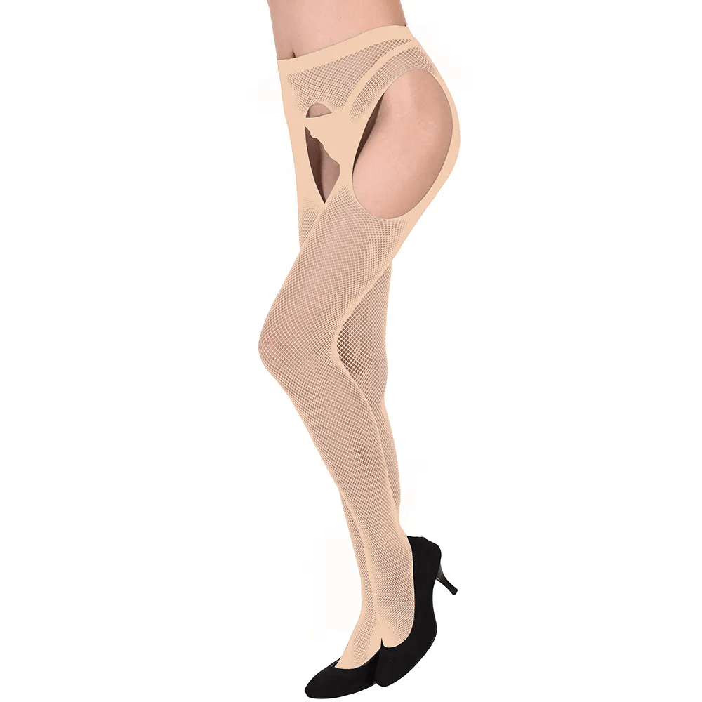 Female Fashion Open File Sexy Hollow Net Tights One - Piece Stockings - Lovetoys wholesales shop