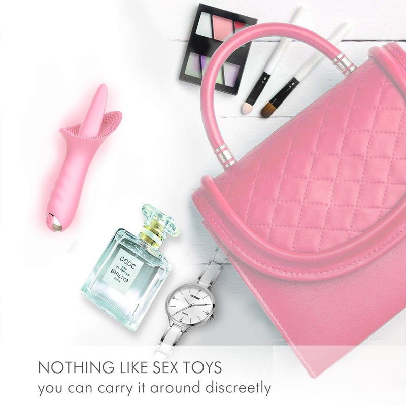 Female Masturbation 100% Waterproof Silicone Realistic Tongue Licking Vibrator - Lovetoys wholesales shop