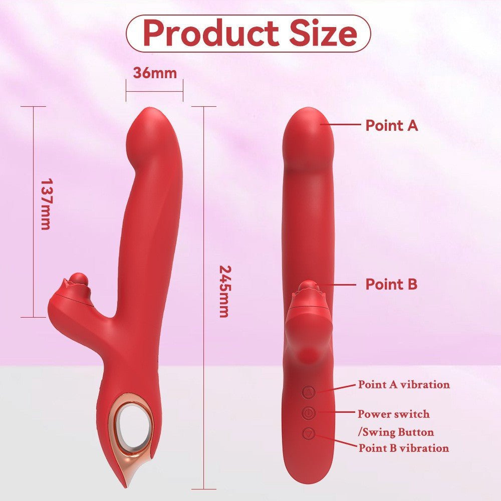 Female Masturbation Swing Beads Suction Rabbit Vibrator - Lovetoys wholesales shop