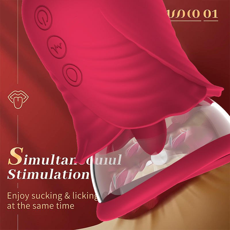 Female Masturbation Vibrator Telescopic Masturbator Tongue Licking Erotic Toys - Lovetoys wholesales shop