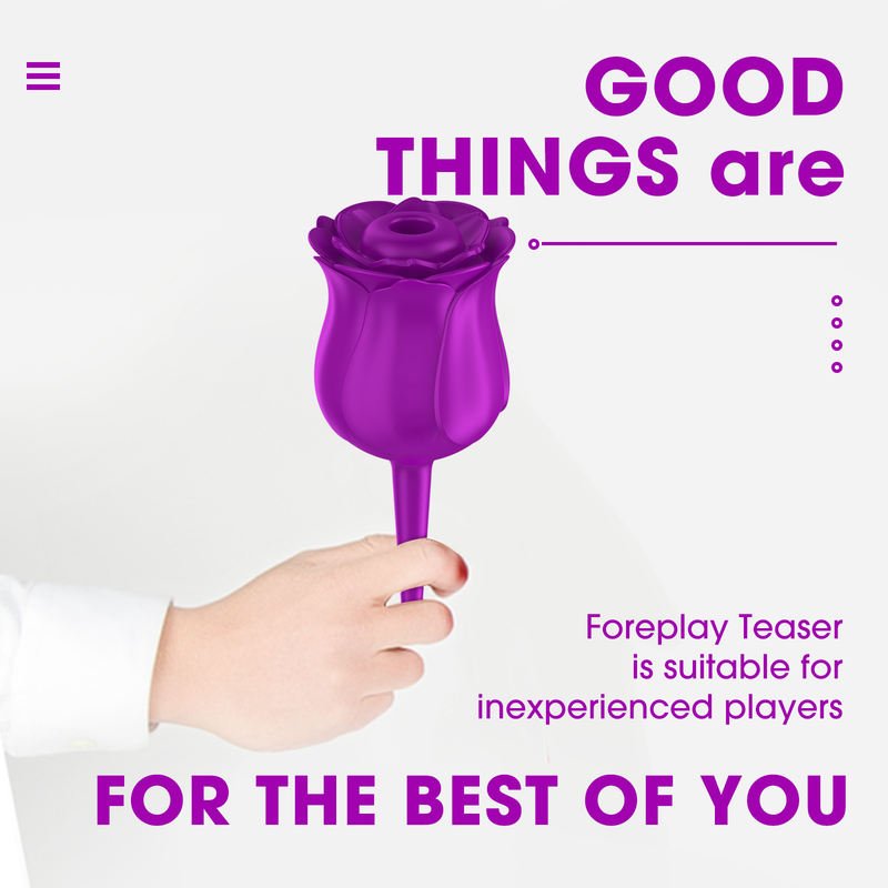 Female Masturbator Sex Toy Rose Sucker Vibration Teasing Jumping Egg - Lovetoys wholesales shop