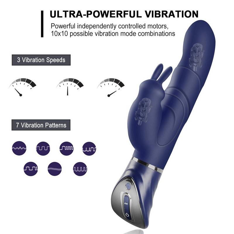 Female Rabbit Vibrator 7 Vibration Patterns Masturbation Sex Toy - Lovetoys wholesales shop
