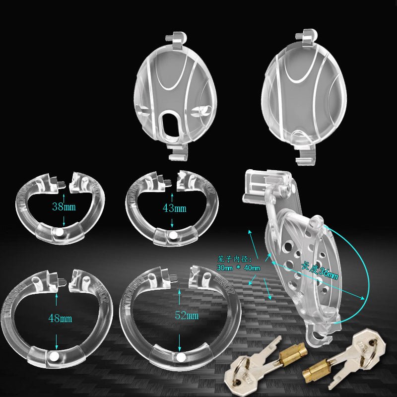 Flip design chastity lock Double Key Plastic Bird Cage Sex Toys - Lovetoys wholesales shop