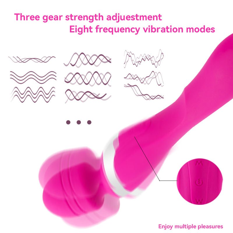 Flirting Massage Masturbation Device Adult Sex Toy Double Headed Strong Motion Orgasmic Wand - Lovetoys wholesales shop