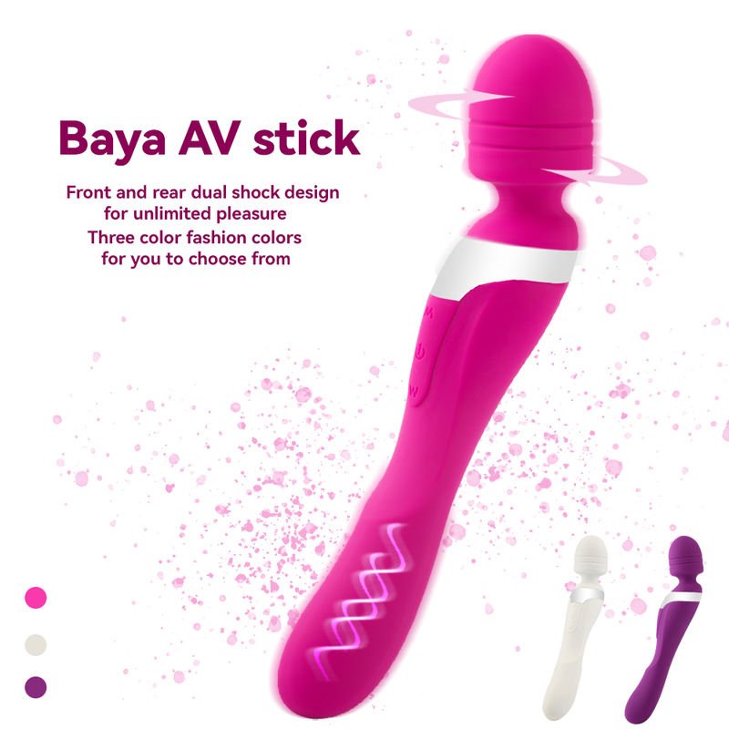 Flirting Massage Masturbation Device Adult Sex Toy Double Headed Strong Motion Orgasmic Wand - Lovetoys wholesales shop