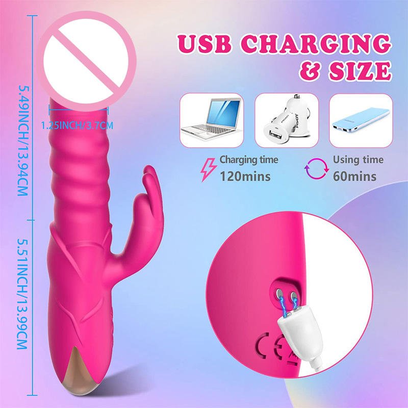 G - spot Orgasm Vibrator Automatic Retractable Vibrator Massage Stick Clitoris Masturbation Sex Toys - Lovetoys wholesales shop