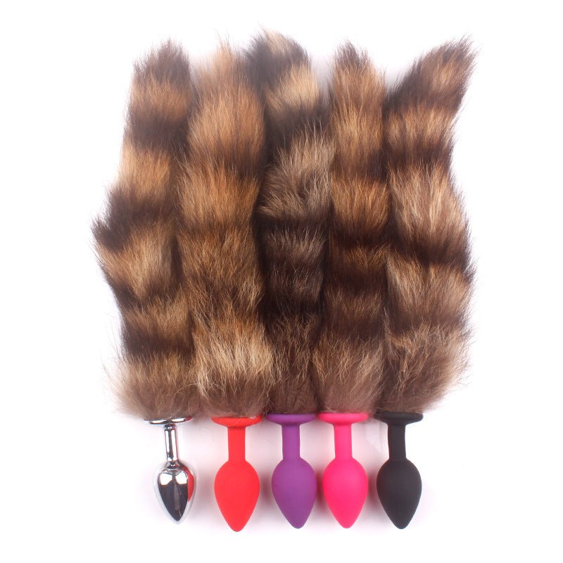 Geisha Ball Silicone Butt Plug With Fox Tail - Lovetoys wholesales shop