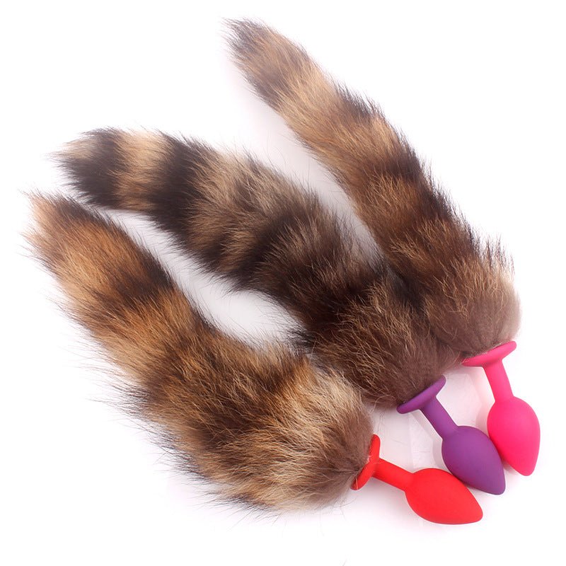 Geisha Ball Silicone Butt Plug With Fox Tail - Lovetoys wholesales shop