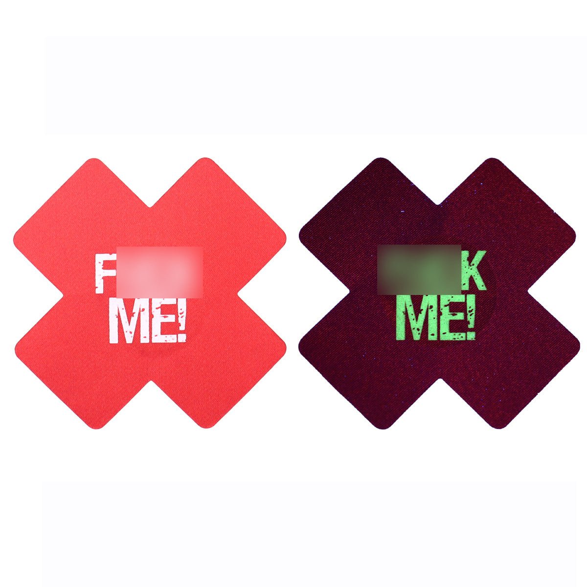 Glow In The Dark "Fuck Me" Nipple Pasties - Lovetoys wholesales shop
