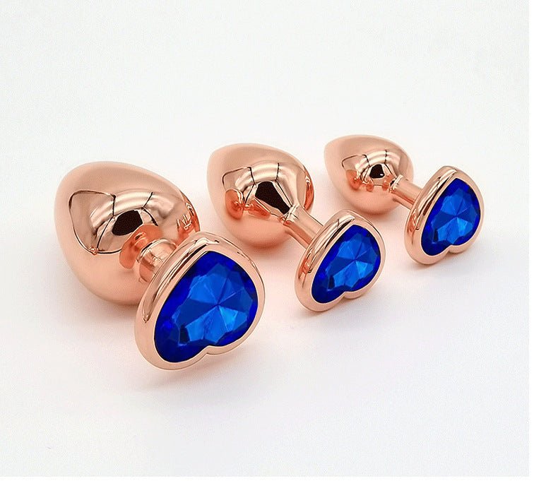 Heart Diamond Rose Gold Anal Plug - Lovetoys wholesales shop