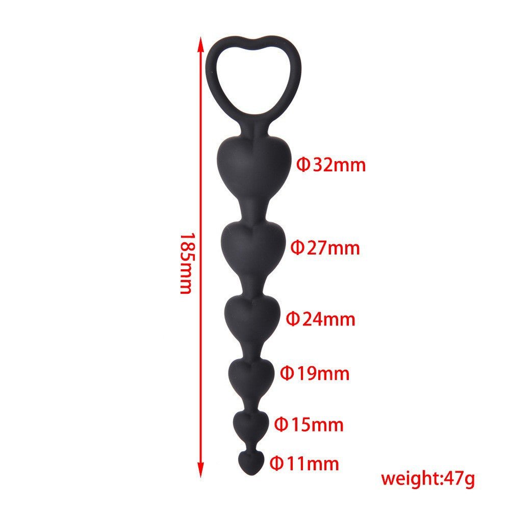 Heart Pull Ring Anal Beads - Lovetoys wholesales shop