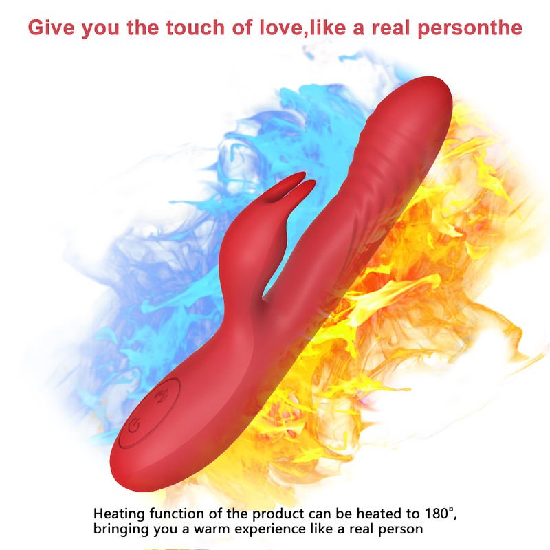 Heating Function 10 Different Vibration Dual Motor Rabbit Vibrator - Lovetoys wholesales shop