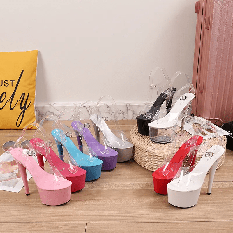 High Heeled Transparent Waterproof Platform Sandals - Lovetoys wholesales shop