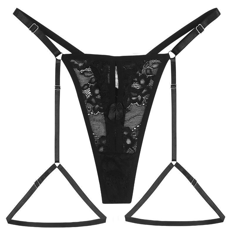 Hot Ladies Adjustable Lace T - back With Garter - Lovetoys wholesales shop