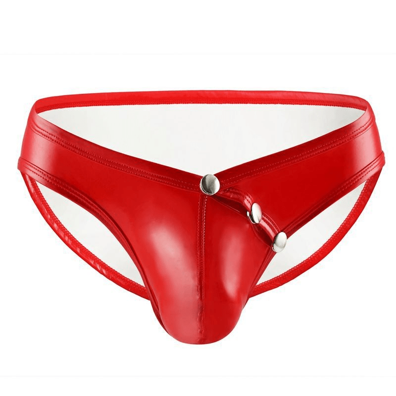 Hot Low Waist Patent Leather Easy Opened Male Panty - Lovetoys wholesales shop