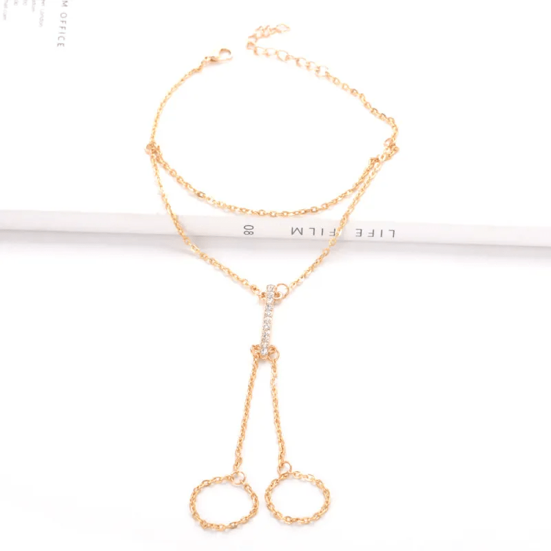 Imitation Diamond Chain Alloy Anklet - Lovetoys wholesales shop