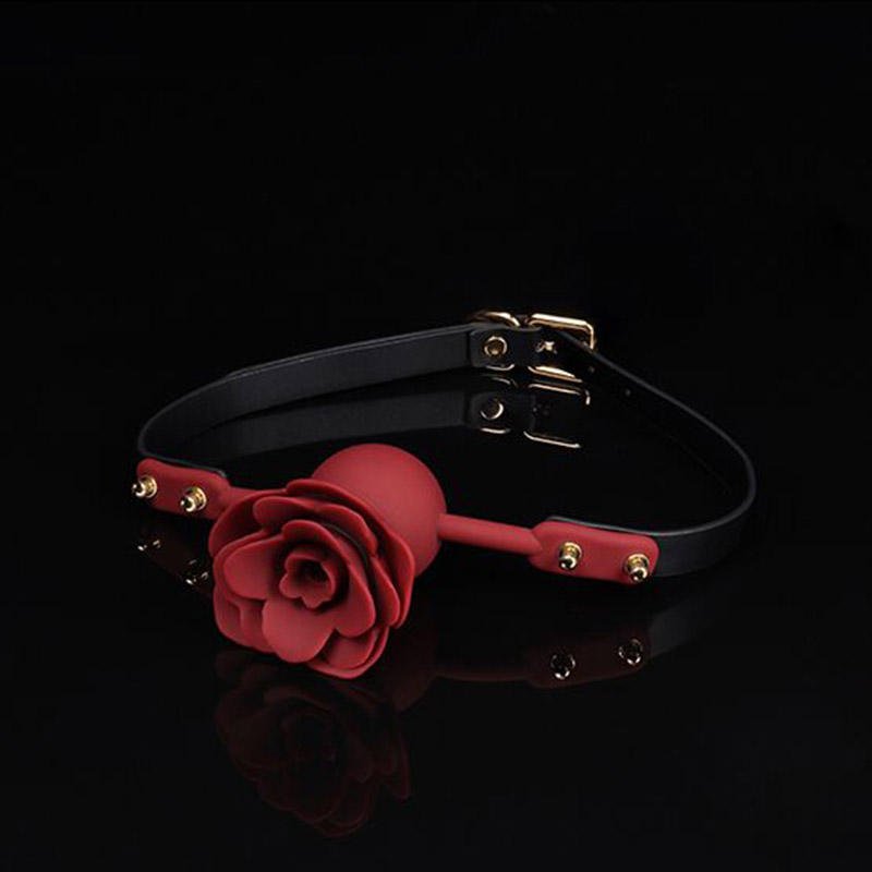 Ladies Sex Toys Adjustable Silicone Breathable Rose Mouth Ball Gag BDSM Bondage - Lovetoys wholesales shop