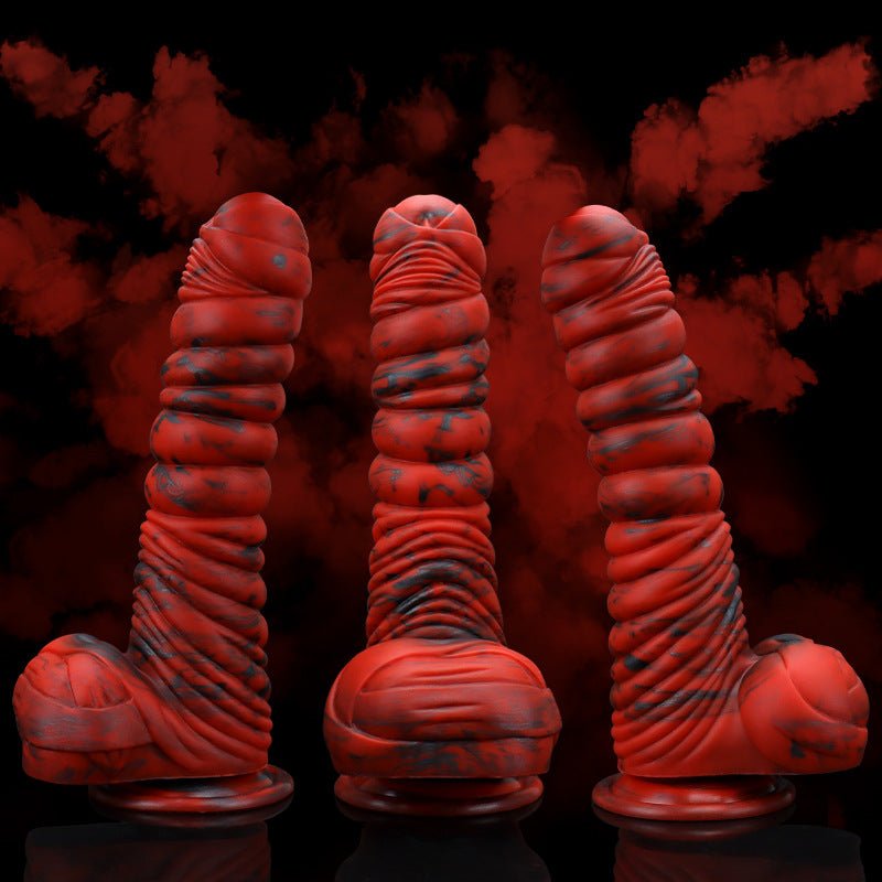 Lava Demon Thick Thred Silicone Dildo - Lovetoys wholesales shop