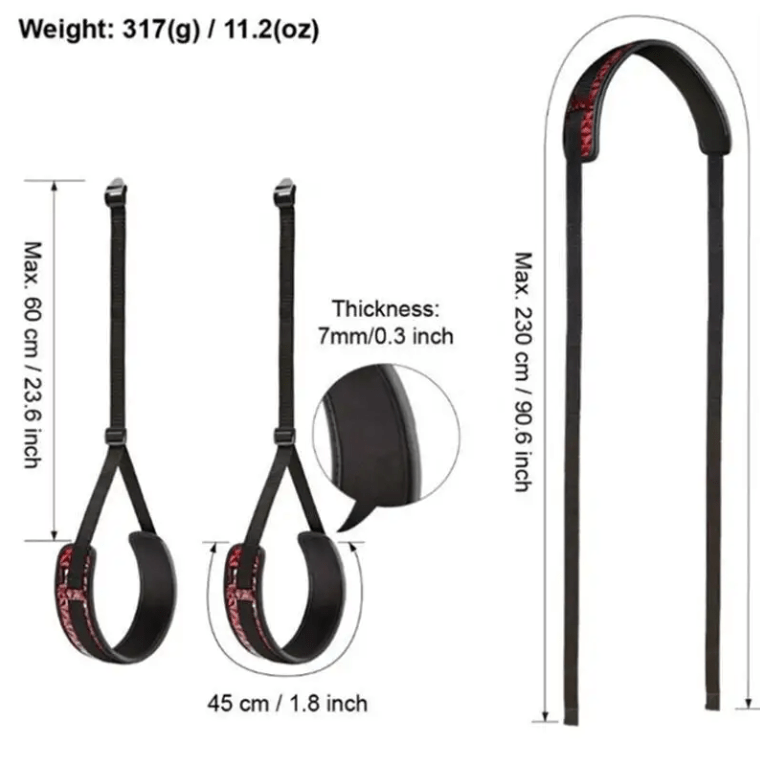 Leather Erotic Diamond Patterned Leg Straps BDSM Sex Toys - Lovetoys wholesales shop