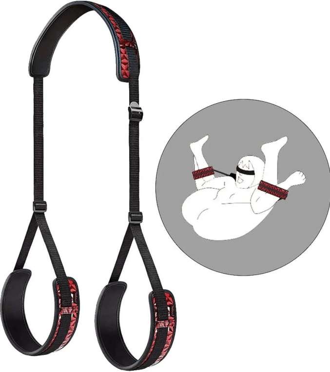 Leather Erotic Diamond Patterned Leg Straps BDSM Sex Toys - Lovetoys wholesales shop