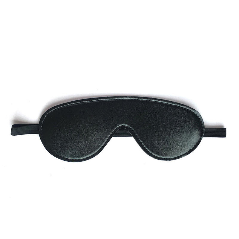 Leather Eye Mask Blindfold Sensory Play Soft Satin Black Red Pink Purple Fetish Eye Cover - Lovetoys wholesales shop