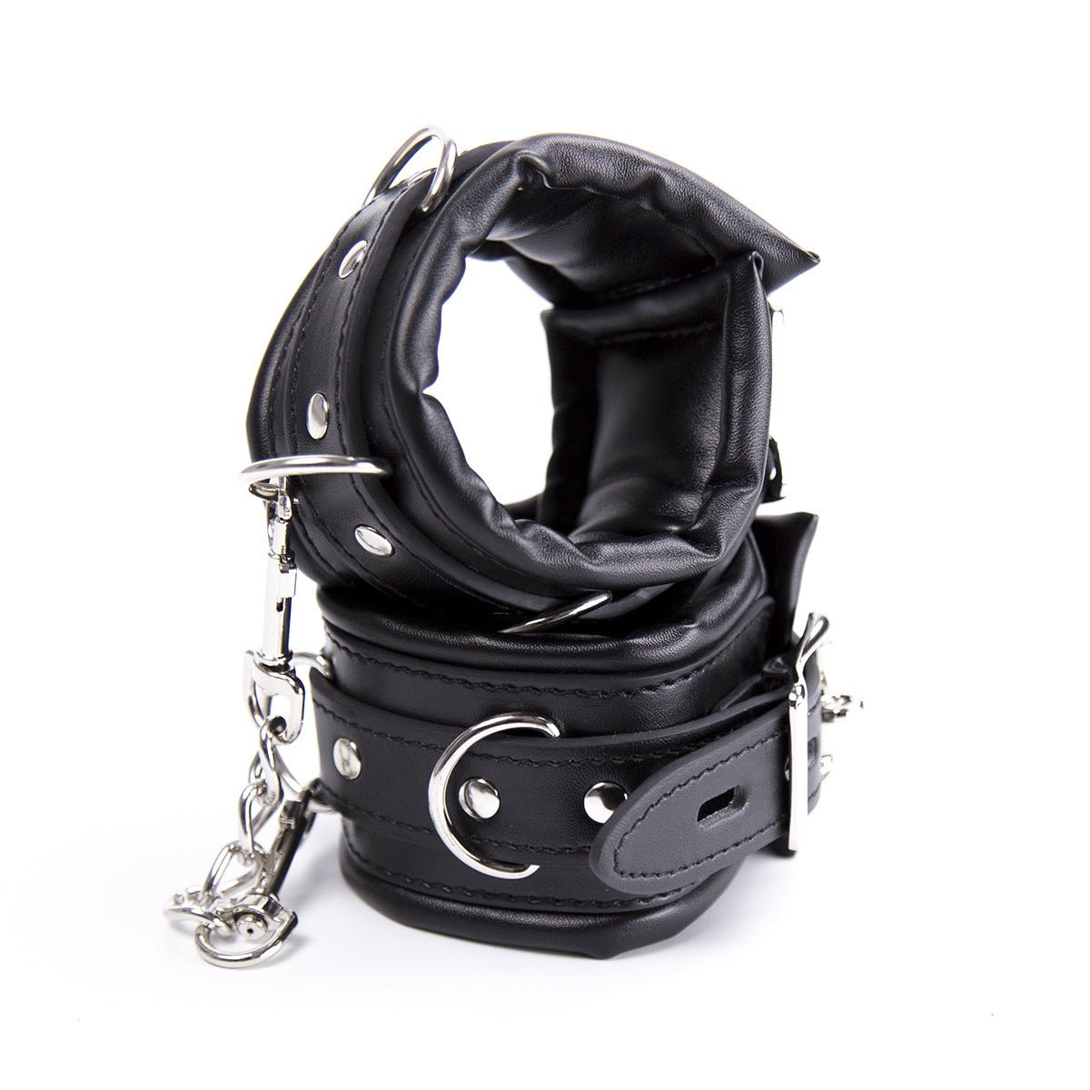 Legcuffs Deluxe Lockable Leather Wrist/Ankle Cuffs - Lovetoys wholesales shop