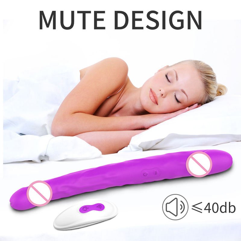 Lesbian Realistic Artificial Penis Vibrating Double Headed Dildo Vibrator Dildos - Lovetoys wholesales shop