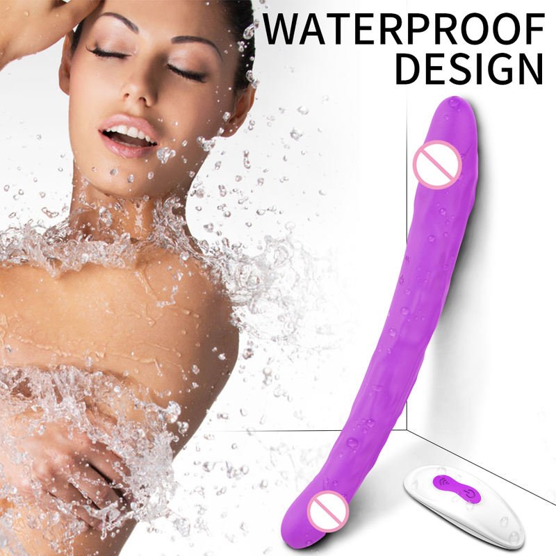 Lesbian Realistic Artificial Penis Vibrating Double Headed Dildo Vibrator Dildos - Lovetoys wholesales shop
