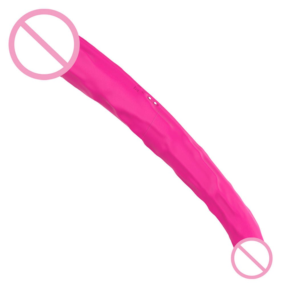 Lesbian Realistic Artificial Penis Vibrating Double Headed Dildo Vibrator Dildos - Lovetoys wholesales shop