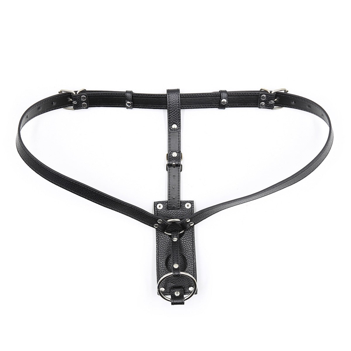 Lichee Pattern Strap on With Cock Ring And Plug Hole - Lovetoys wholesales shop