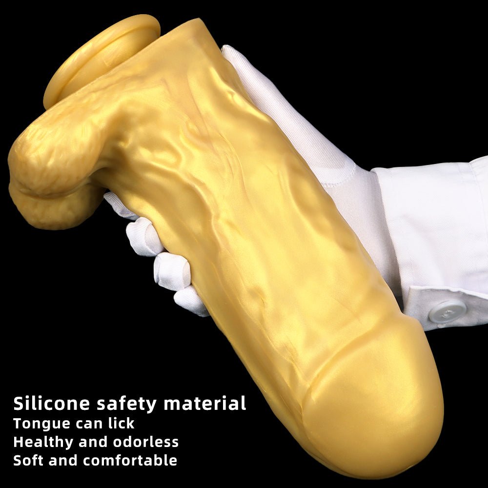 Lifelike 9.9"/25 cm Realistic Dildo - Golden - Lovetoys wholesales shop