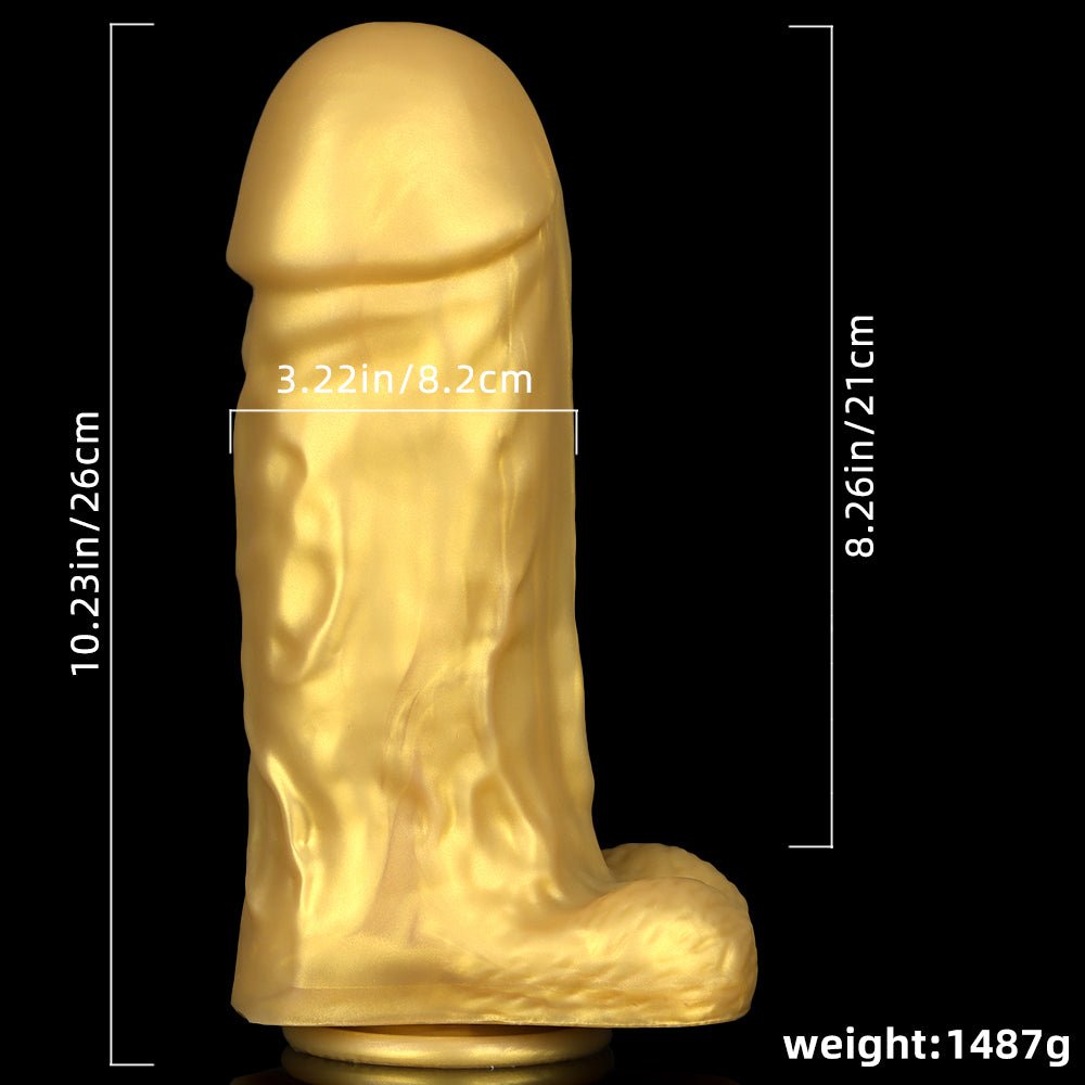 Lifelike 9.9"/25 cm Realistic Dildo - Golden - Lovetoys wholesales shop