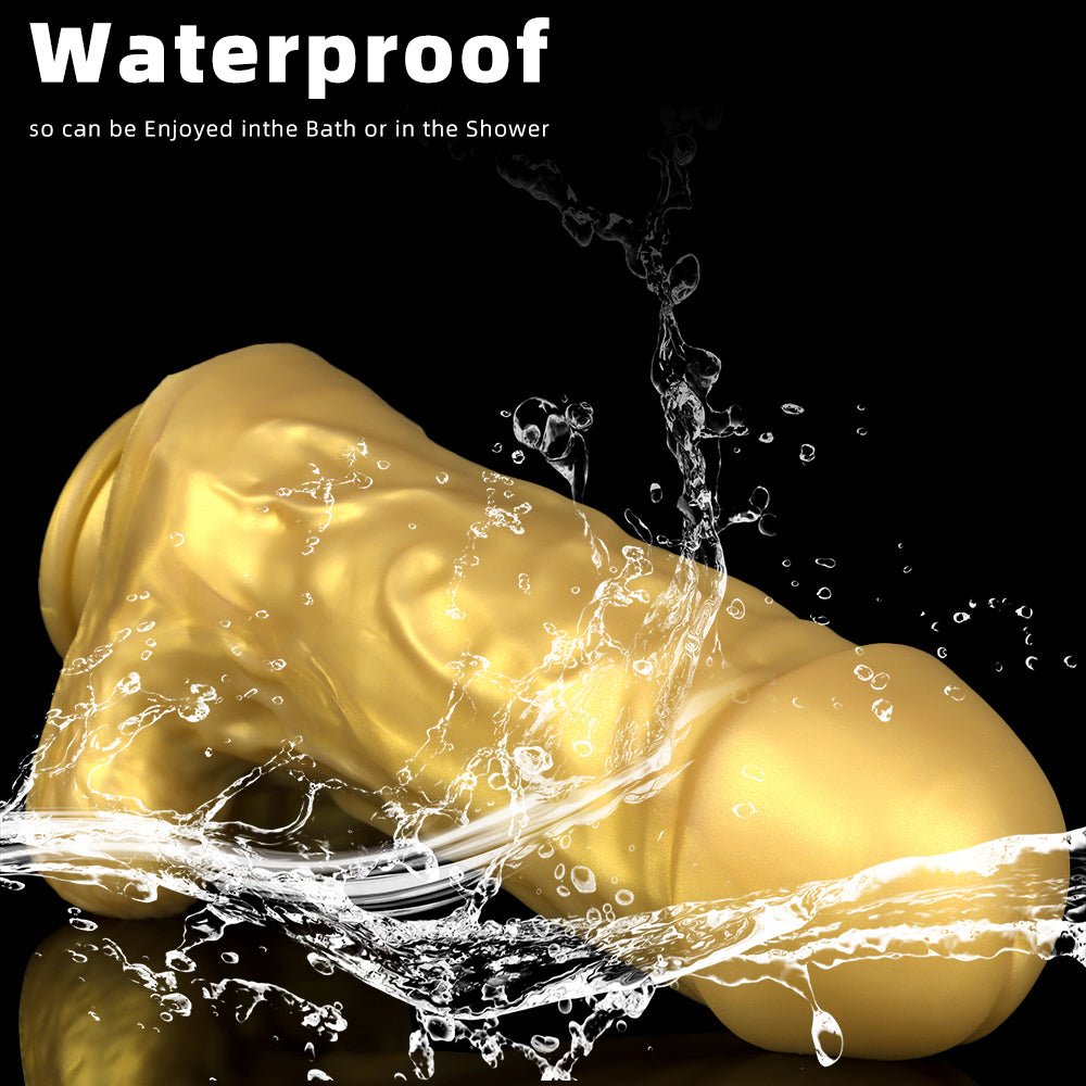 Lifelike 9.9"/25 cm Realistic Dildo - Golden - Lovetoys wholesales shop