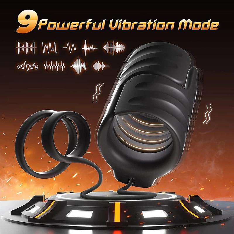 Male Silicone Aircraft Vibrator Masturbation Cup Training Stimulator Male Sex Toys - Lovetoys wholesales shop