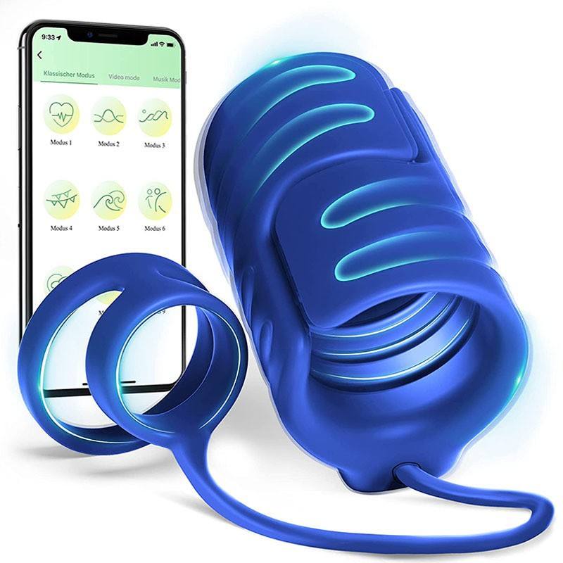 Male Silicone Aircraft Vibrator Masturbation Cup Training Stimulator Male Sex Toys - Lovetoys wholesales shop