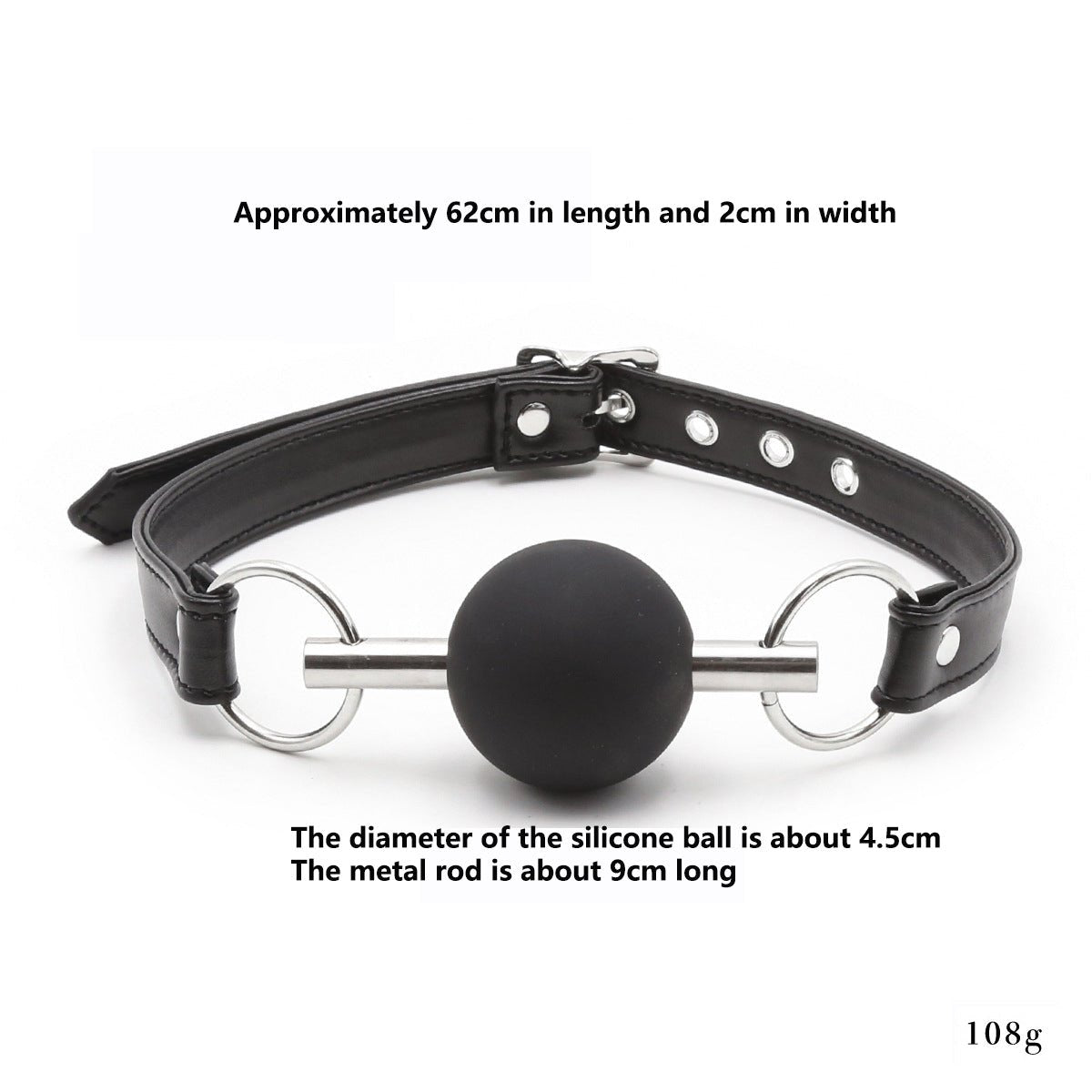 Metal Bar Silicone Ball Gag - Lovetoys wholesales shop