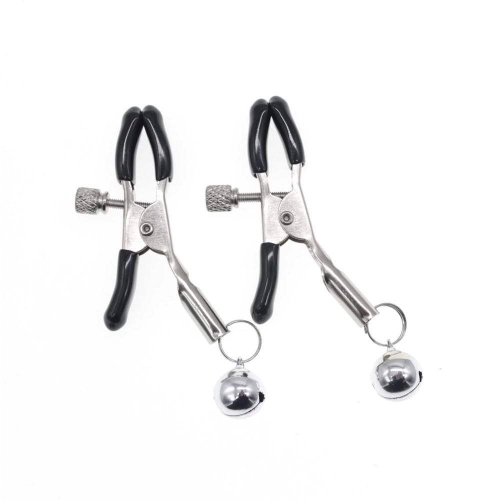 Metal Nipple Clamps with Bells Fetish BDSM Bondage Breast Clips Nipple Stimulator - Lovetoys wholesales shop