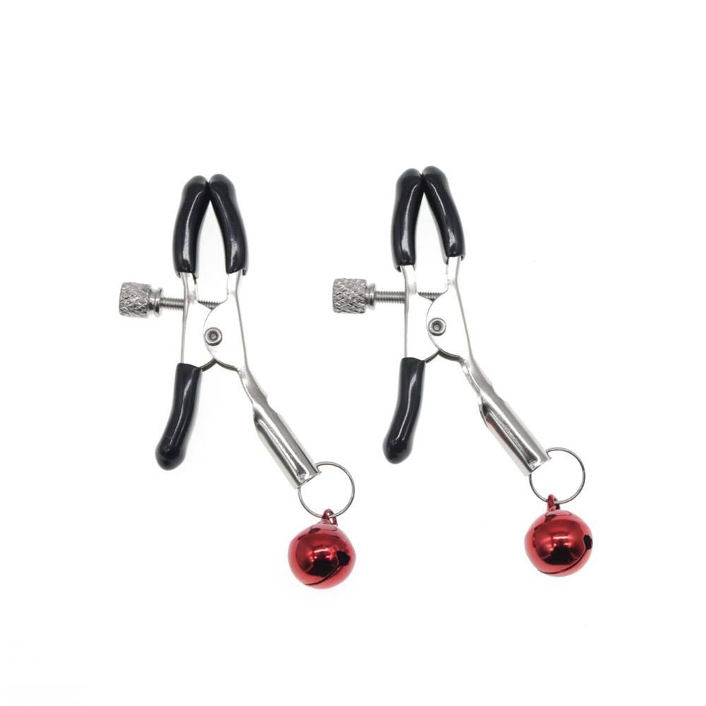 Metal Nipple Clamps with Bells Fetish BDSM Bondage Breast Clips Nipple Stimulator - Lovetoys wholesales shop